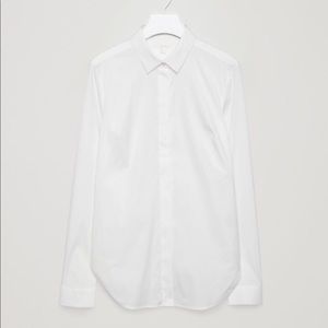 White cotton COS long sleeve shirt